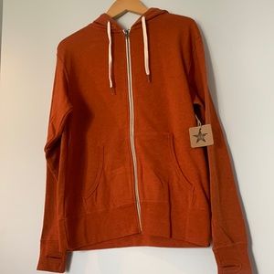 Unisex hoodie sweatshirt, lightweight, Burnt orange heather 🍊